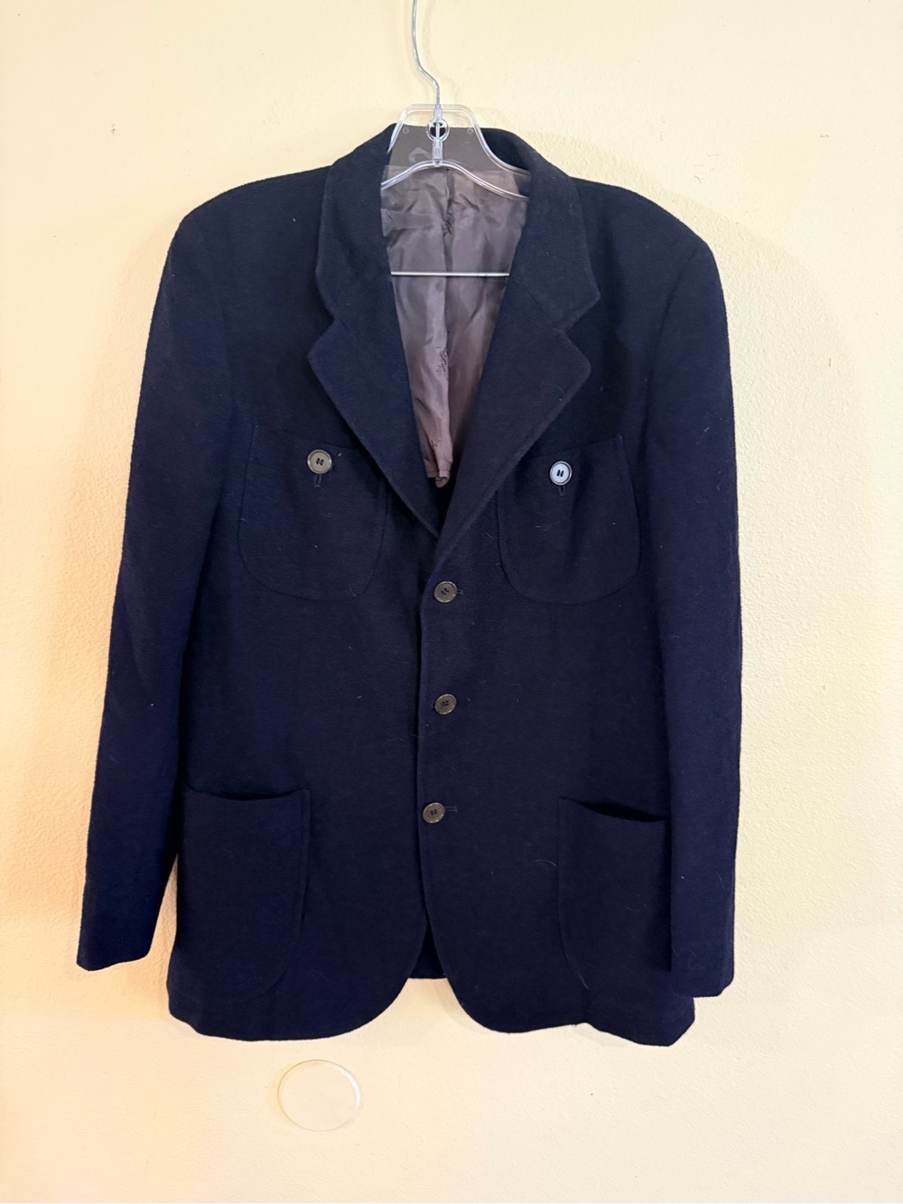 Yves Saint Laurent Men's Black Wool Blazer Sports Coat Vintage no size tag